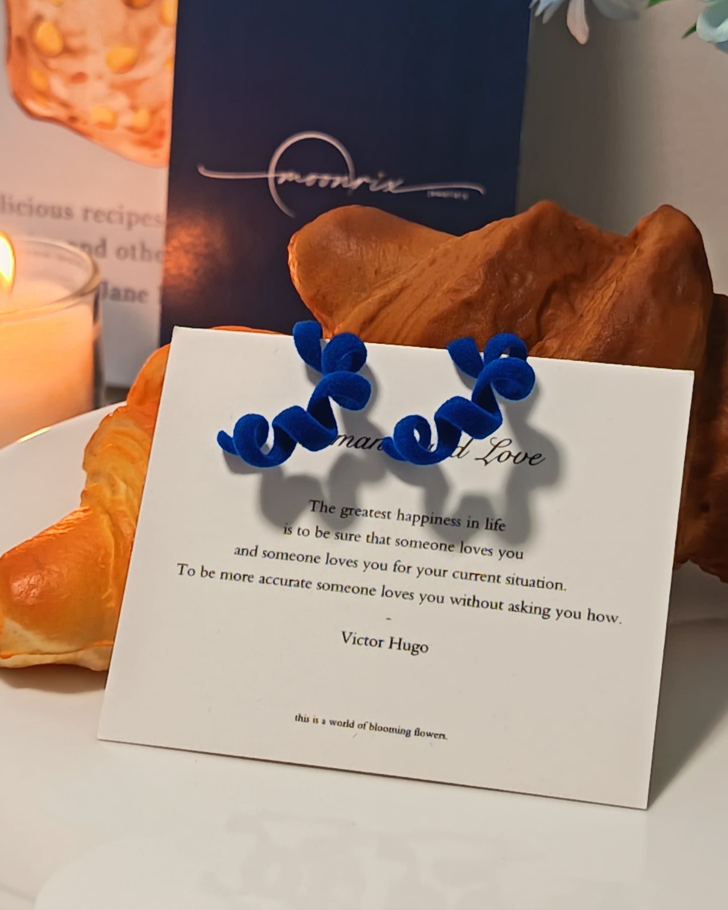 Quintessa Navy Blue Curl Ear Cuff Earring