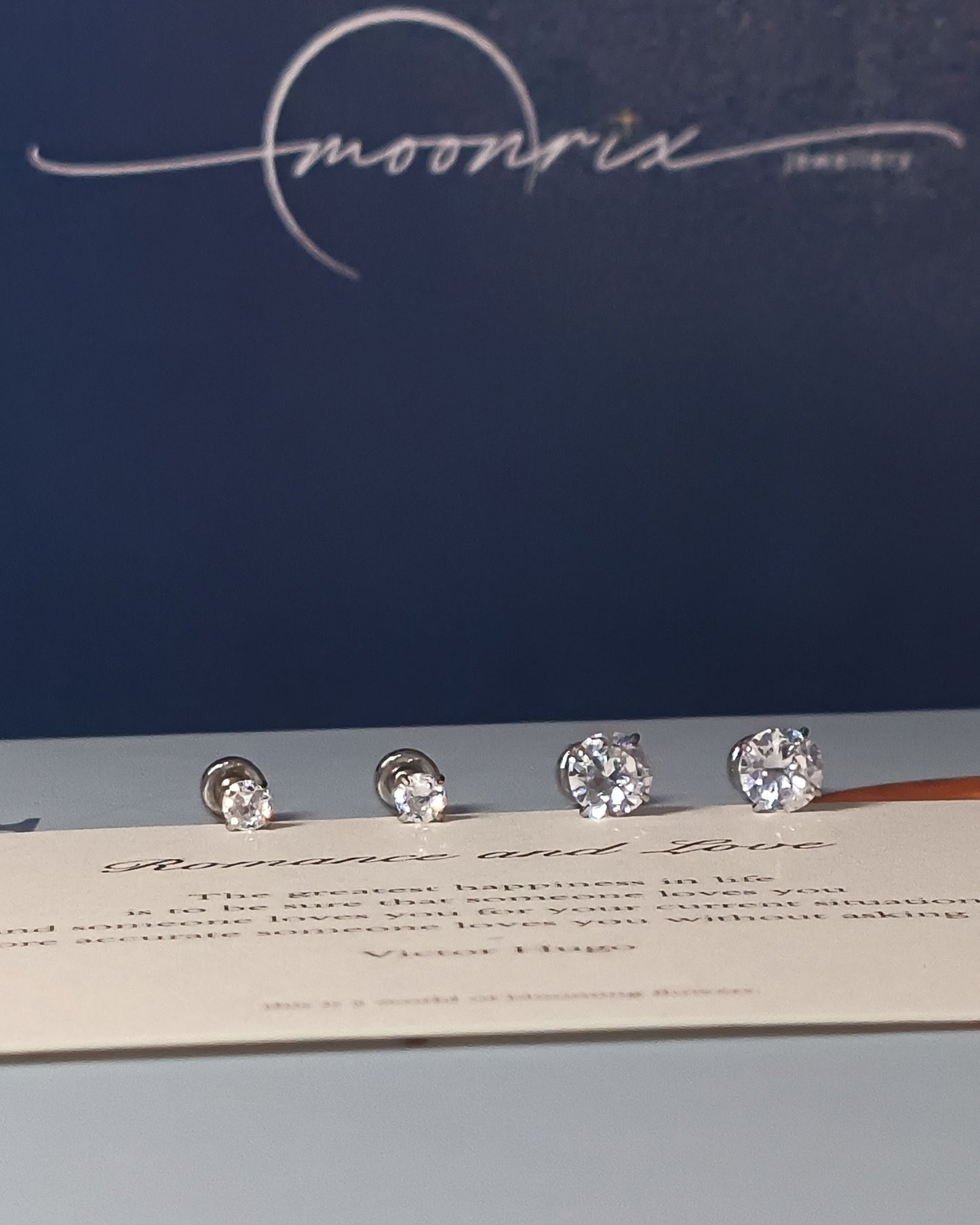 Pascaline White Zircon Round Back Stud Earring