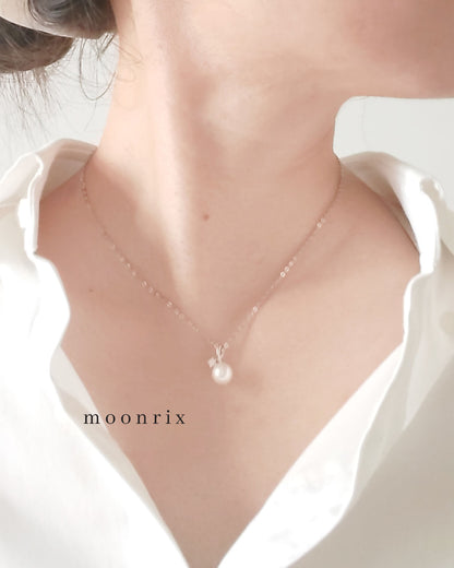 Mireille Single Pearl S925 Sterling Silver Necklace