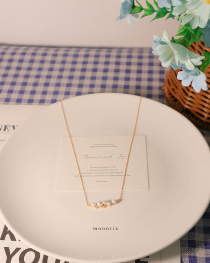Margaret Pearl S925 Sterling Silver 18k Gold Plated Necklace