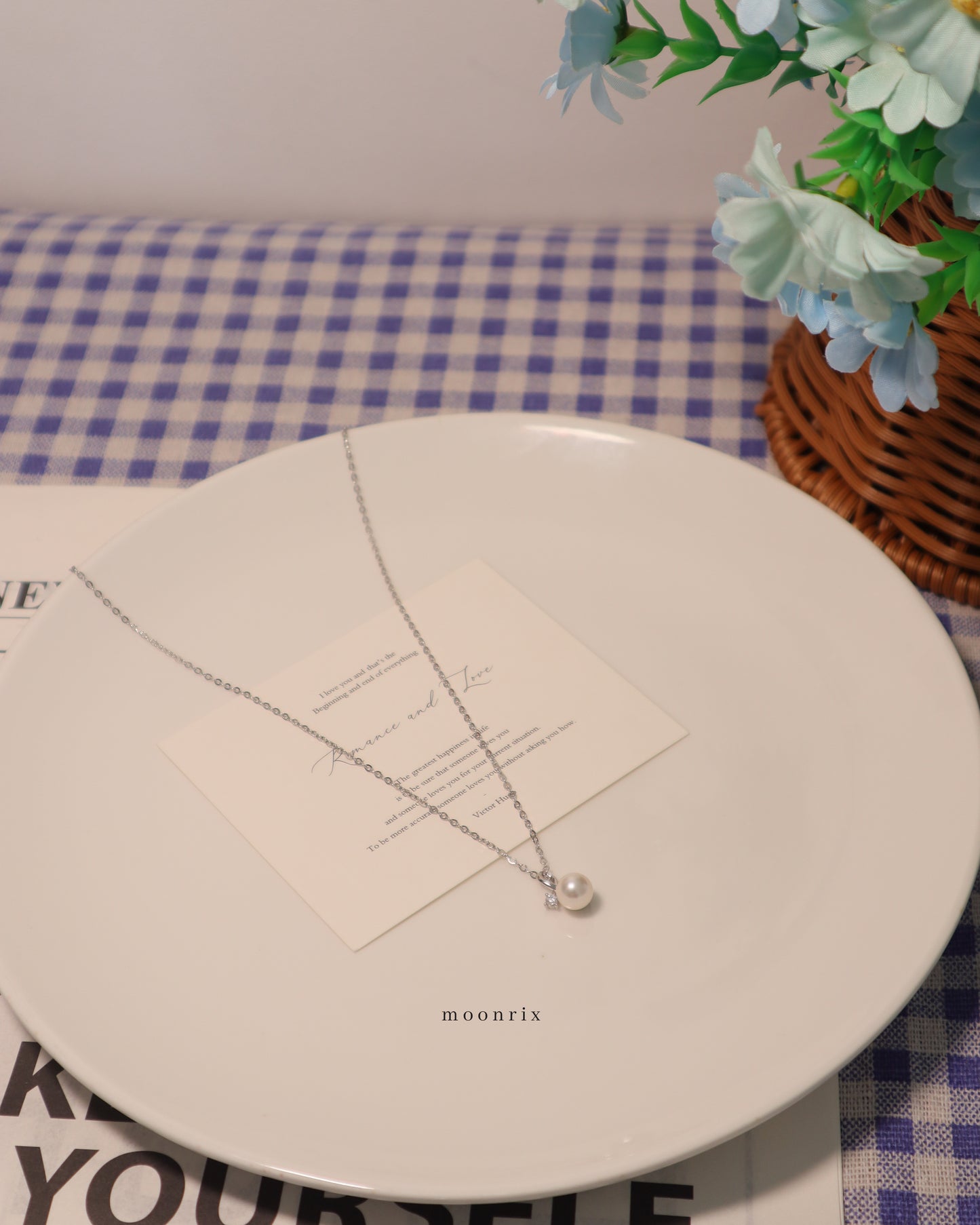 Mireille Single Pearl S925 Sterling Silver Necklace
