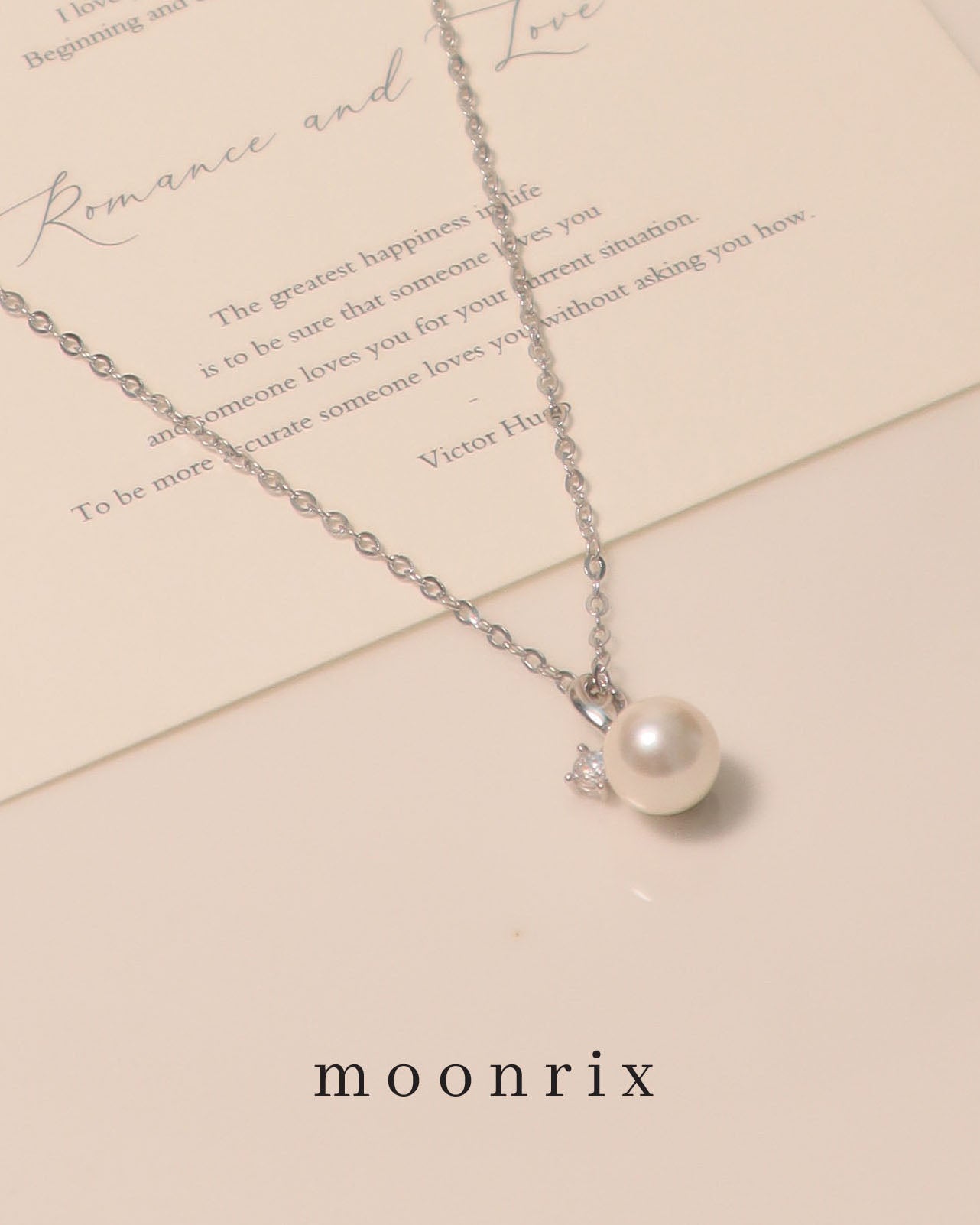 Mireille Single Pearl S925 Sterling Silver Necklace