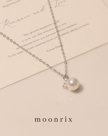 Mireille Single Pearl S925 Sterling Silver Necklace