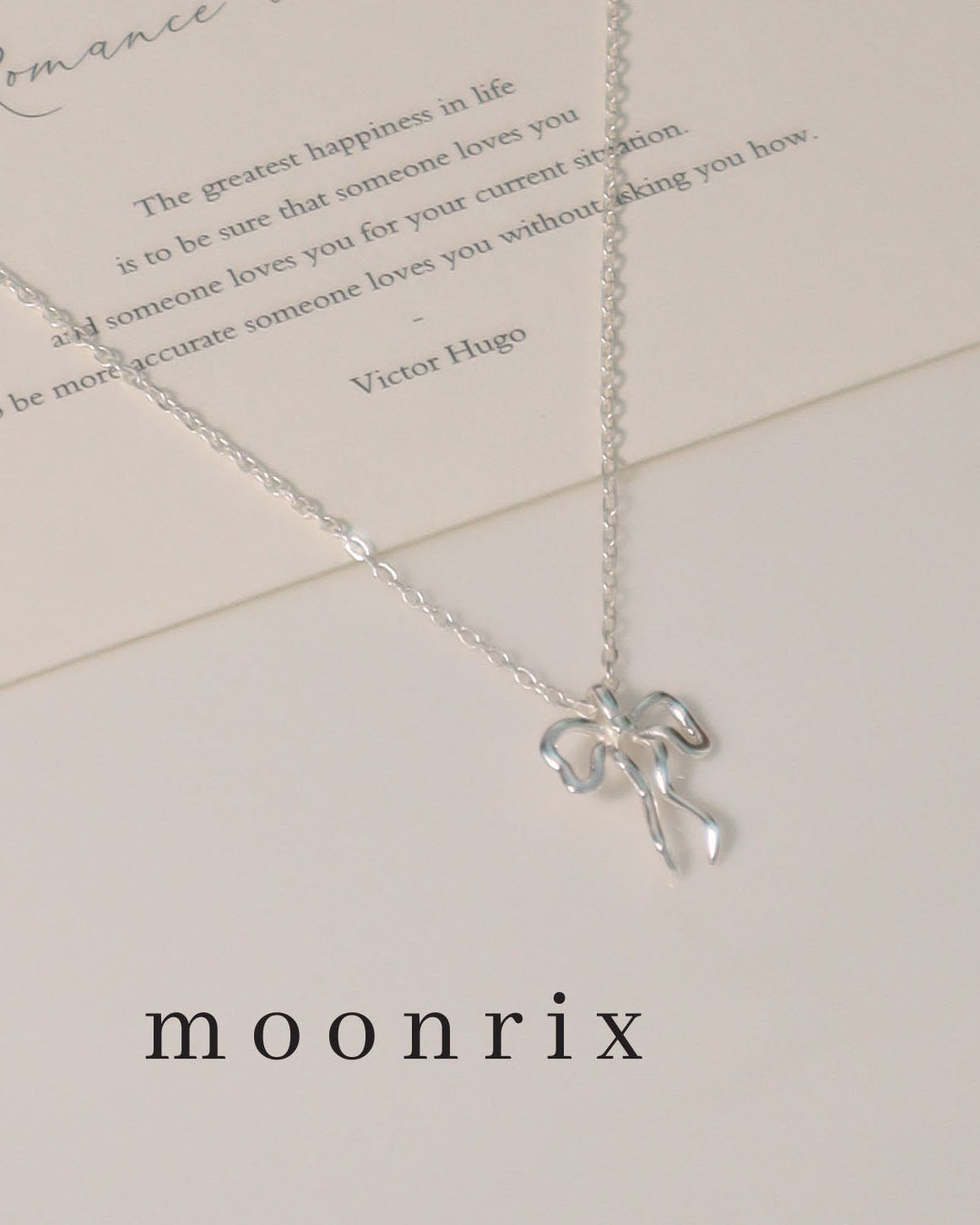 Chantilly Lace Ribbon S925 Sterling Silver Necklace