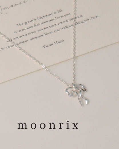 Chantilly Lace Ribbon S925 Sterling Silver Necklace