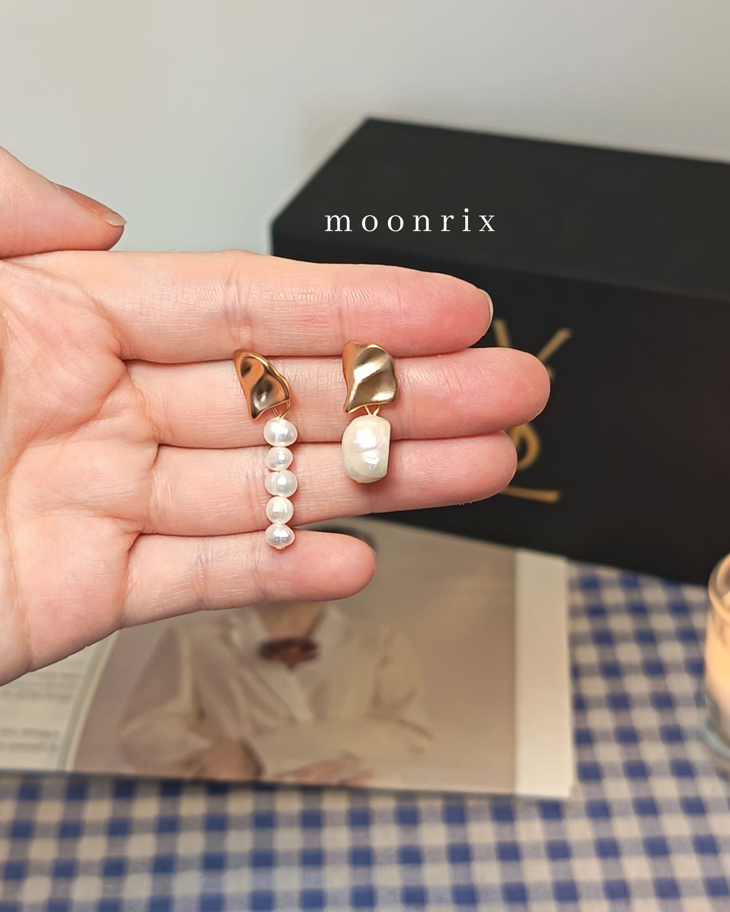 Charlotte Baroque Pearl Stud Earring