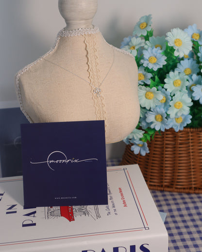 Chantilly Lace Ribbon S925 Sterling Silver Necklace
