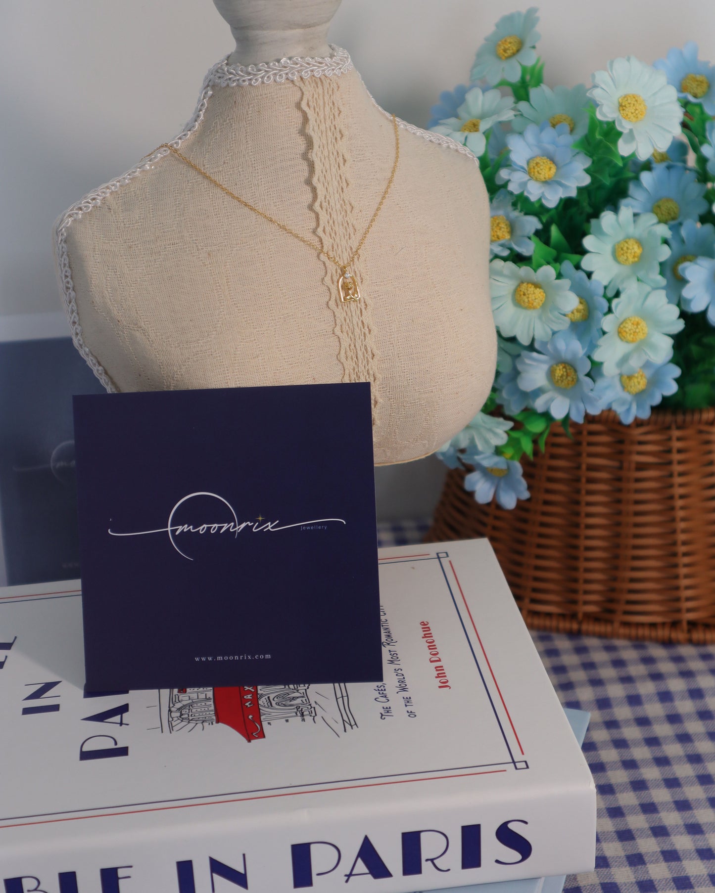 Rouge Provence Rose S925 Sterling Silver Gold Plated Necklace