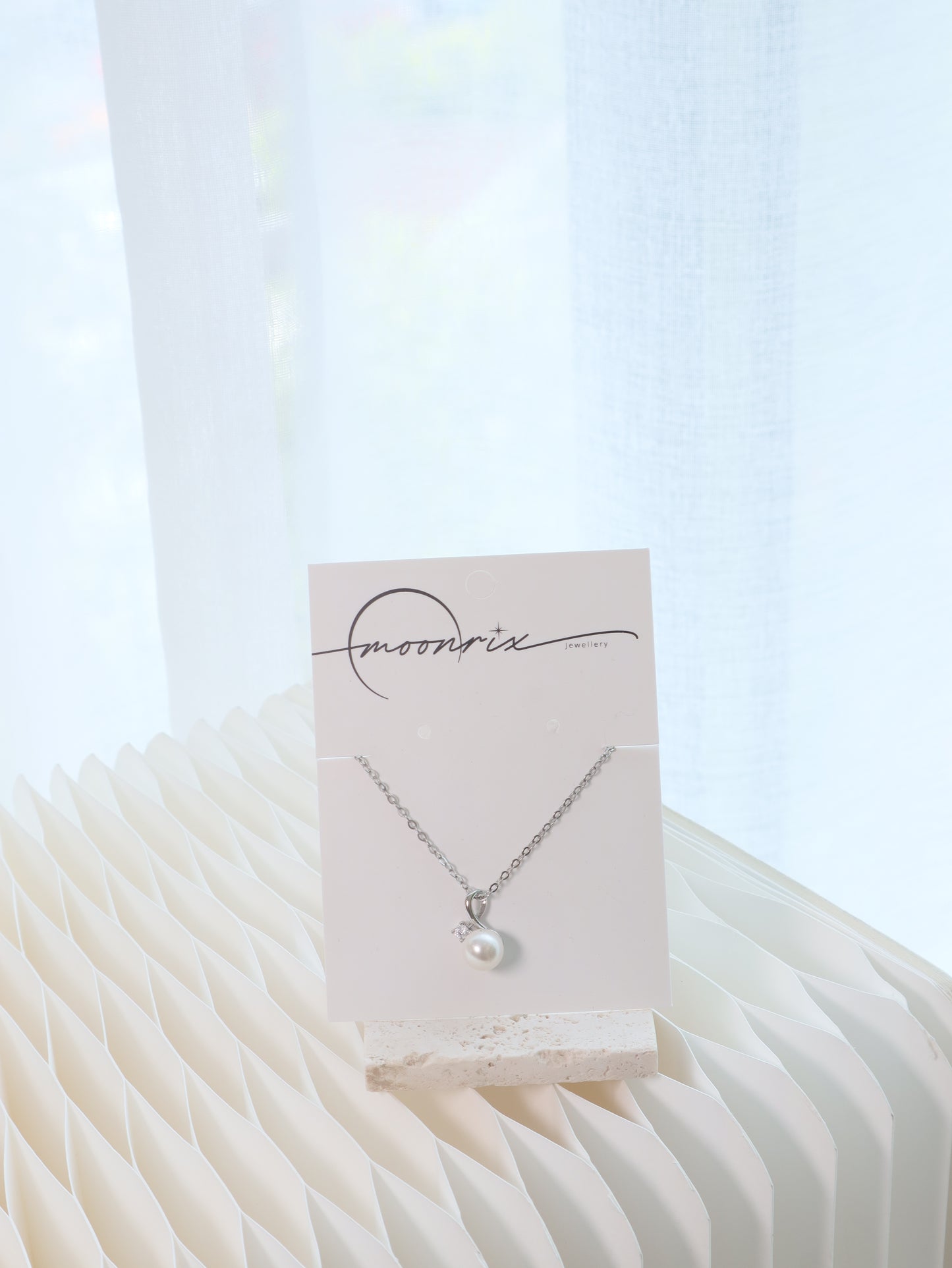 Mireille Single Pearl S925 Sterling Silver Necklace