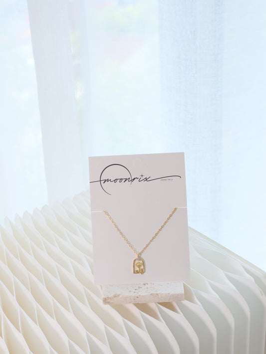 Rouge Provence Rose S925 Sterling Silver Gold Plated Necklace
