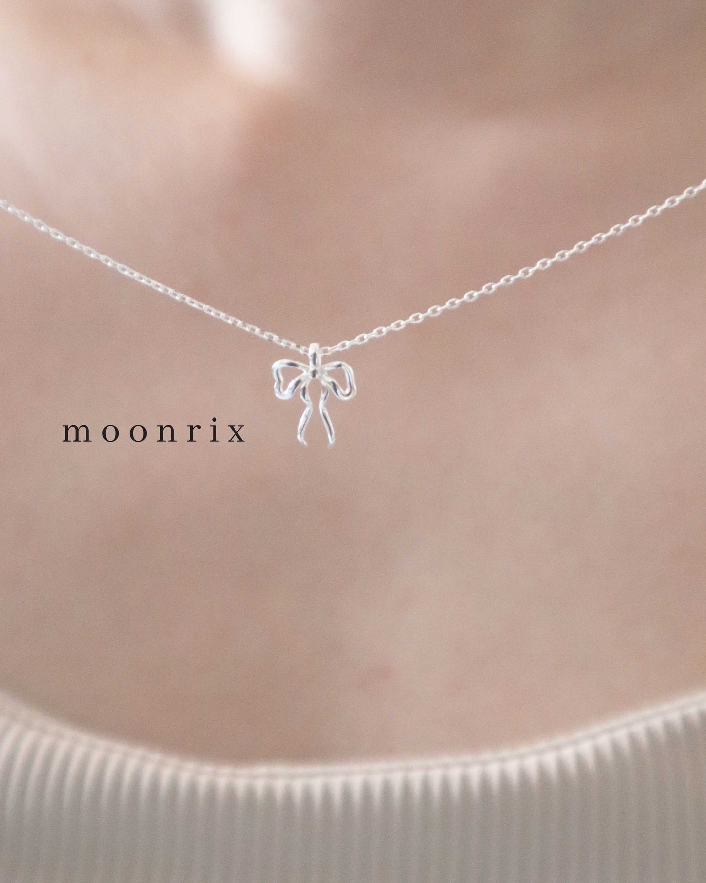 Chantilly Lace Ribbon S925 Sterling Silver Necklace