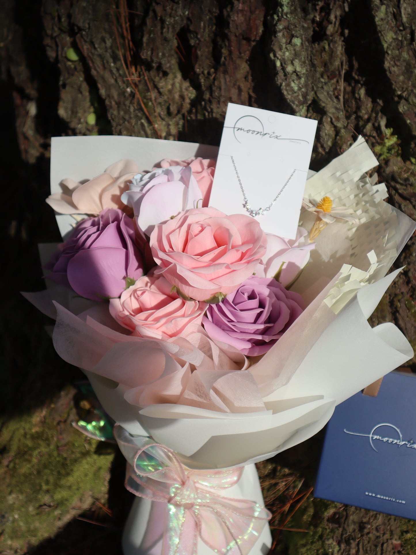 Ethereal Bloom Bouquet & S925 Sterling Silver Necklace Bundles